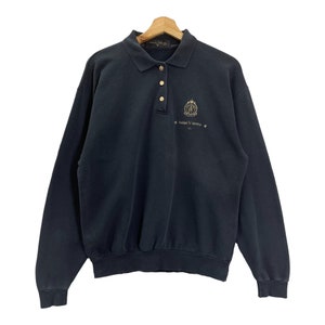 Pick! Vintage 90s Rudolph Valentino Collar Sweatshirt Rudolph Valentino Sweater Rudolph Valentino Small Logo Embroidered Sweatshirt Size M