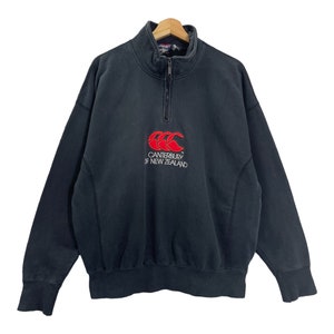Pick!! Vintage 90s Canterbury Of New Zealand Halfzip Sweatshirt Canterbury Sweater Canterbury Big Logo Halfzip Crewneck Sweatshirt Size L