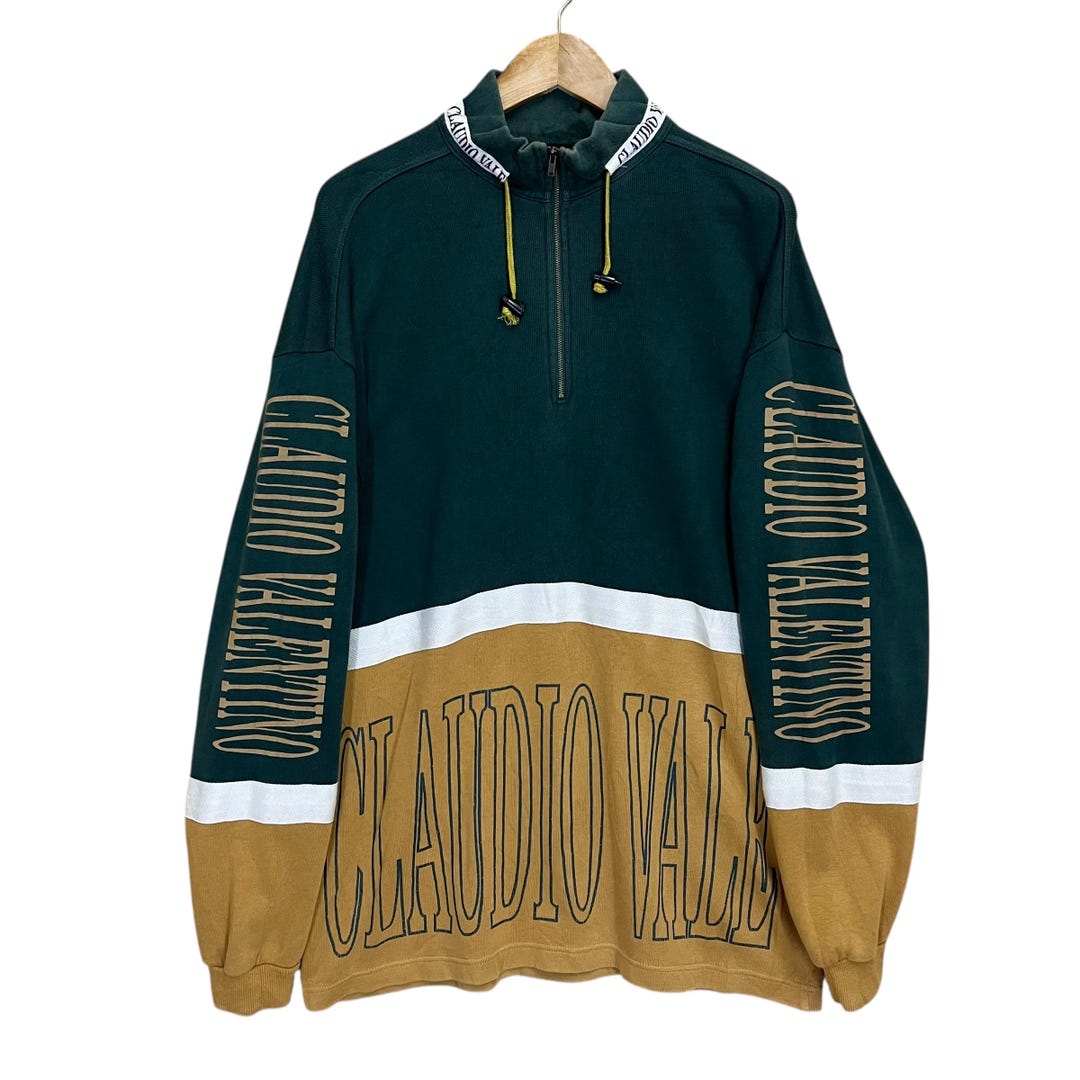 PICK! Vintage 90's Claudio Valentino Halfzip Sweatshirt Claudio
