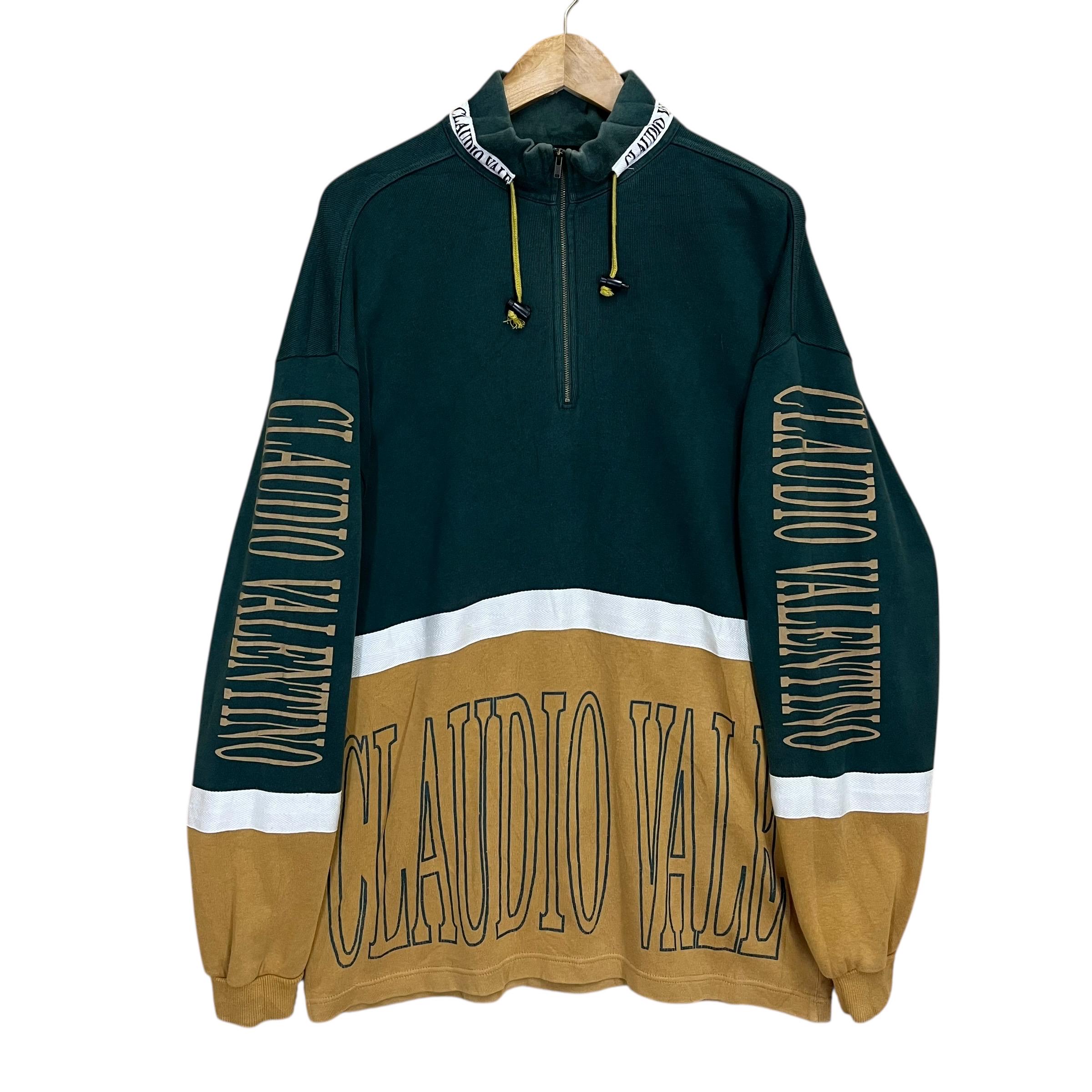 PICK! Vintage 90's Claudio Valentino Halfzip Sweatshirt Claudio