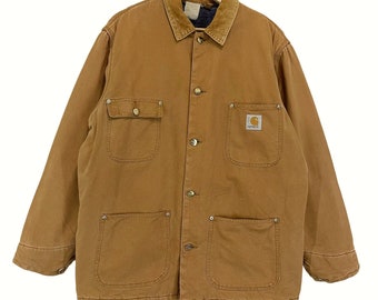 Vintage Carhartt Duck Chore Jacket - Michigan Coat Size 40 - Etsy