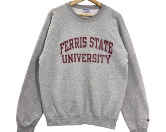 Wählen Sie!! Vintage 90er Jahre Ferris State University Crewneck Sweatshirt Ferris State University Pullover Ferris State University Sweatshirt Größe M