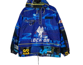 Vtg & Rare 90's ELLESSE Pullover Yellow Ski Jacket, Made in Italy