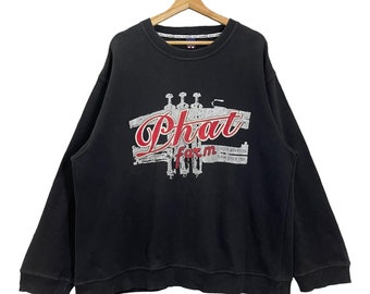 Pick!! Vintage Phat Farm Crewneck Sweatshirt Phat Farm Sweater Phat Farm Big Logo Embroidered Crewneck Sweatshirt Size XL