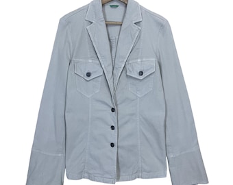 PICK!! Vintage 90s United Colors Of Benetton Denim Button Coat Jacket Size S