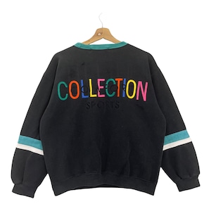 Pick!! Vintage 90’s Miki Sports Collection Crewneck Sweatshirt Miki Sports Sweater Miki Sports Collection Multicolour Sweatshirt OverSize S