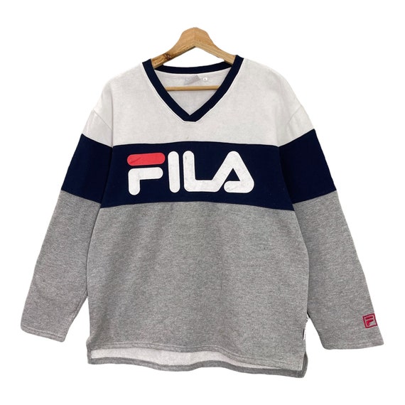 Pick!! Vintage Fila Colour Block Crewneck Sweatsh… - image 2