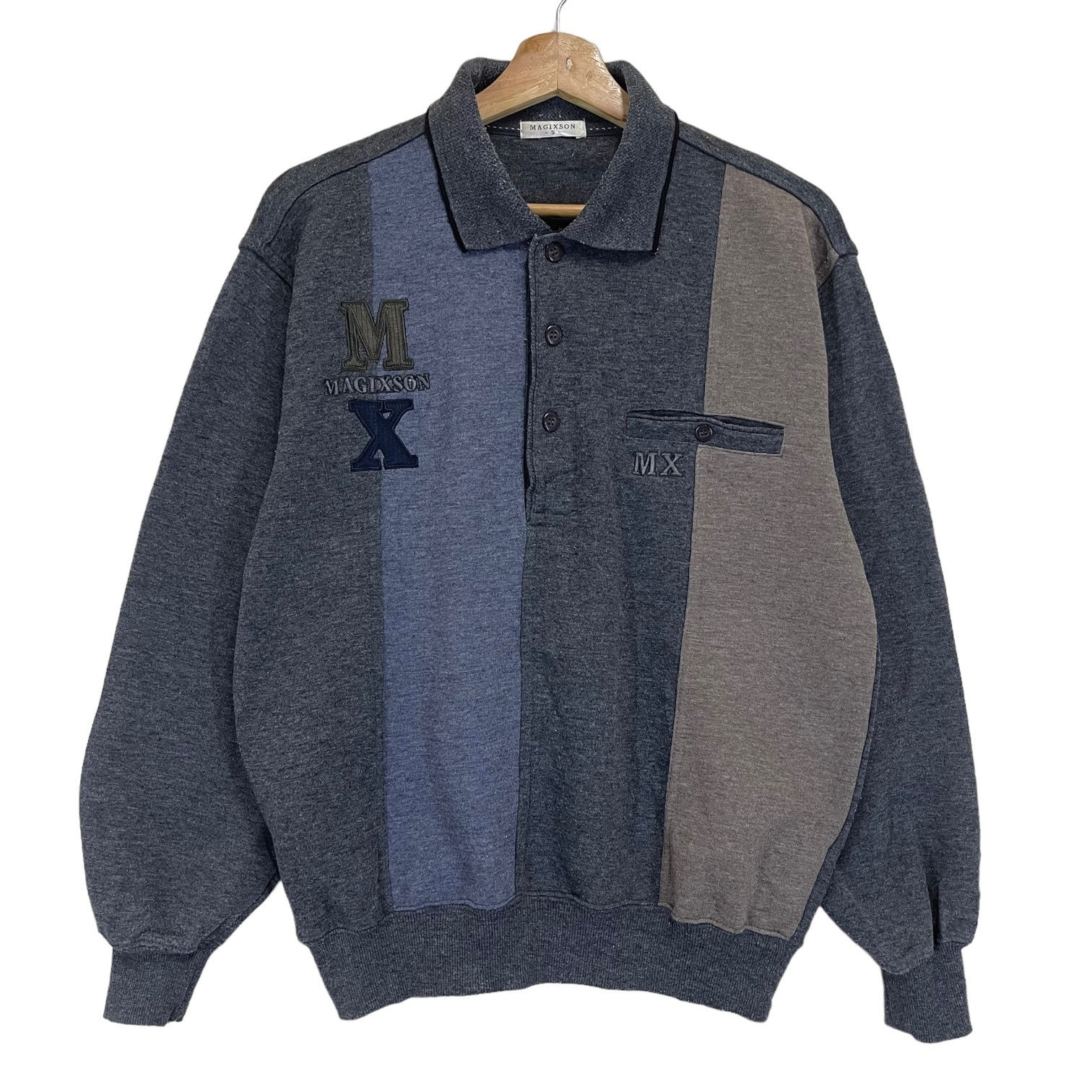 Pick Vintage Magixson Black Gang Collar Sweatshirt Magixson - Etsy