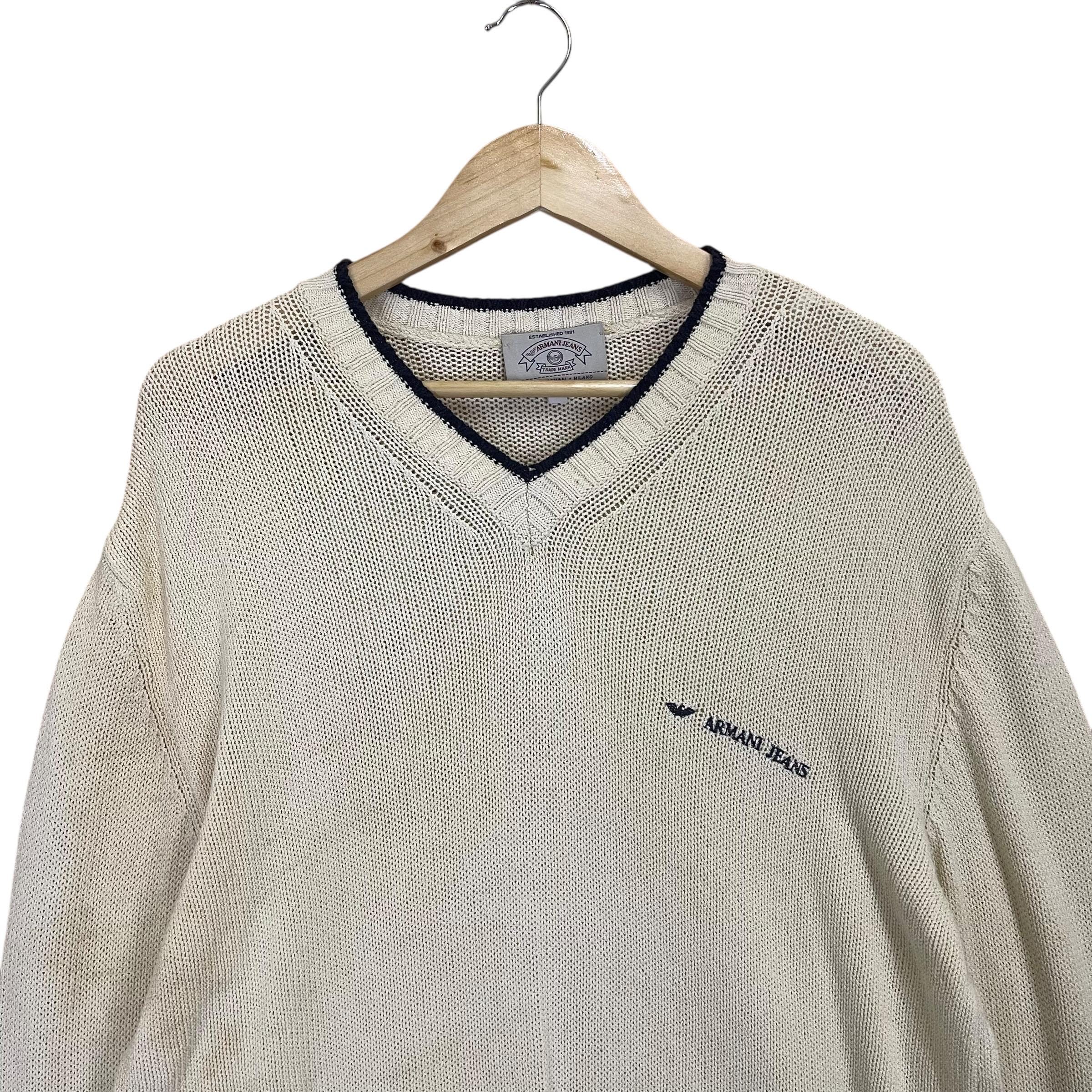 Pick!! Vintage 90s Armani Jeans by Giorgio Armani Vneck Knit 