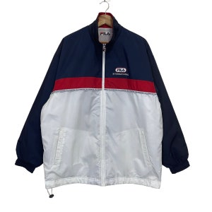 PICK!! Vintage 90’s Fila Light Jacket Fila Small Logo Light Jacket Fila Fullzip Jacket Size XL