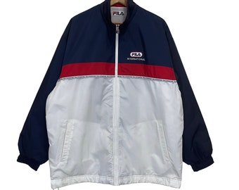 PICK!! Vintage 90’s Fila Light Jacket Fila Small Logo Light Jacket Fila Fullzip Jacket Size XL
