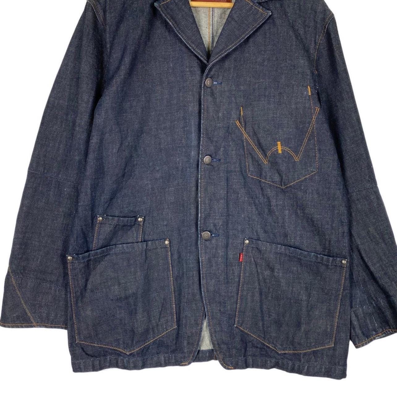 RARE!! Vintage Edwin E Funtion Denim Chore Jacket Edwin Chore