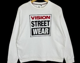 PICK!! Vision Streetwear Crewneck Sweatshirt Vision Streetwear Sweater Vision Streetwear Big Logo Crewneck Sweatshirt Size M