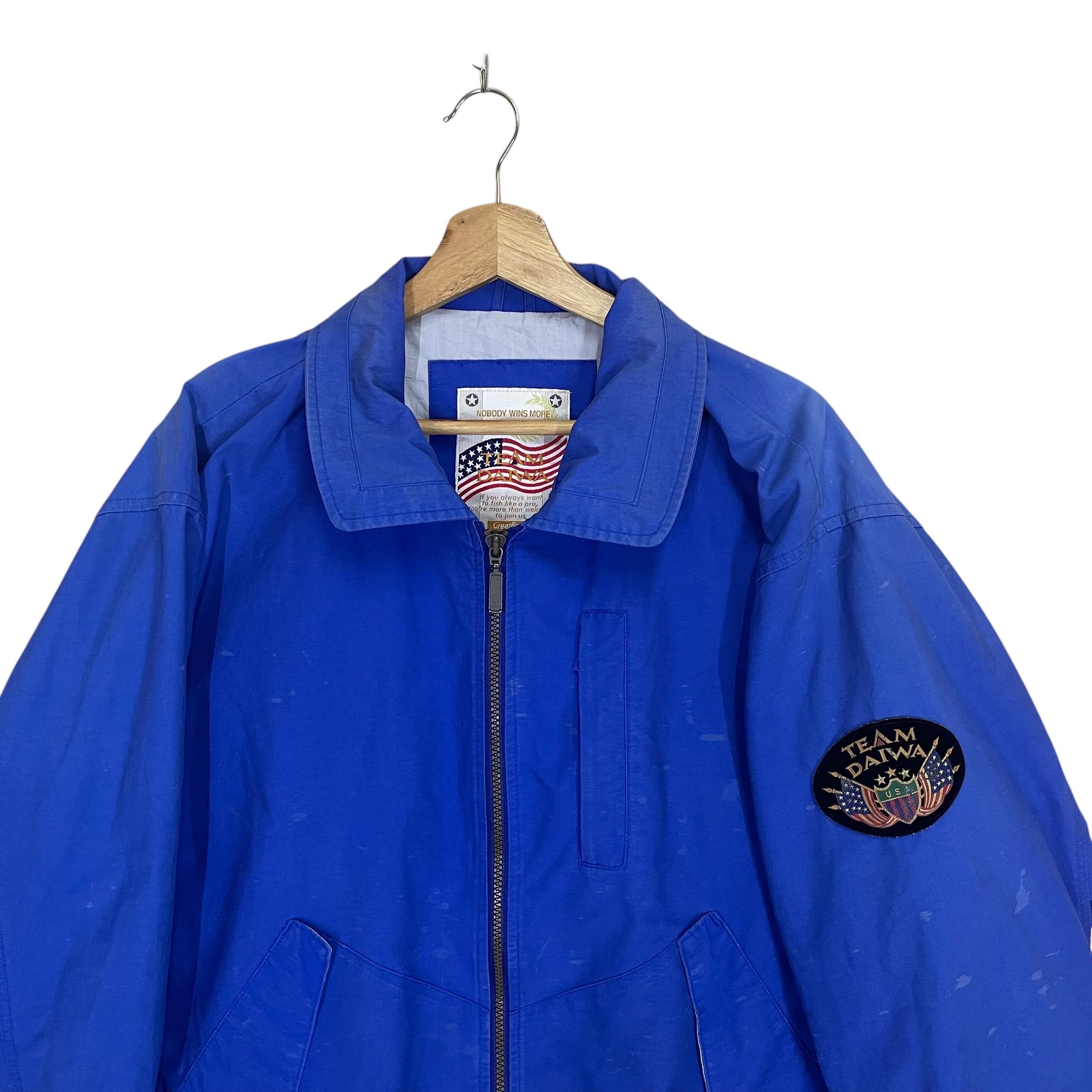 Pick!! Vintage 90s Team Daiwa Fishing Equipment Big Logo Zipper