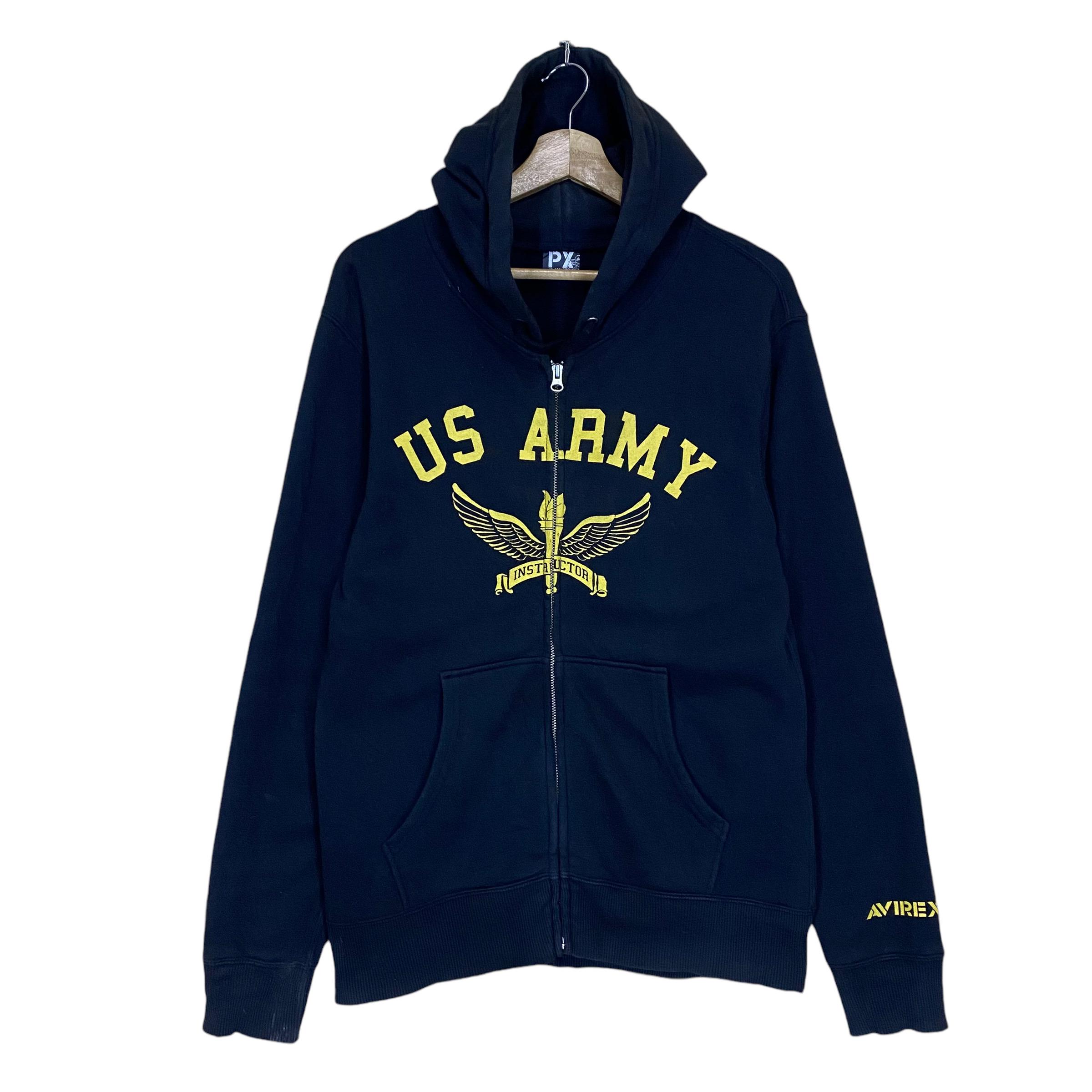 AVIREX U.S. NAVY パッチ　ミリタリージャケット L Y2K Pick!! Vintage Avirex Us Army Zipper Hoodies Avirex Usa Sweater
