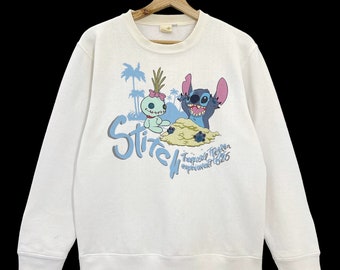 Choisissez !! Disney Sweat-shirt ras du cou Lilo&Stich Sweat-shirt Lilo And Stich Lilo And Stich Sweat-shirt imprimé grand logo Aloha Taille M