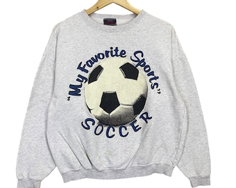 Pick!! Vintage My Favourite Sports Soccer Crewneck Sweatshirt Soccer Goal Sweater Soccer Goal Usa Big Logo Printed Sweatshirt Baggy Size S