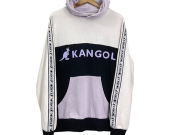 Pick!! Vintage Kangol Sports Pullover Hoodies Kangol Sweater Kangol Sports Colour Block  Big Logo Crewneck Hoodies Size M