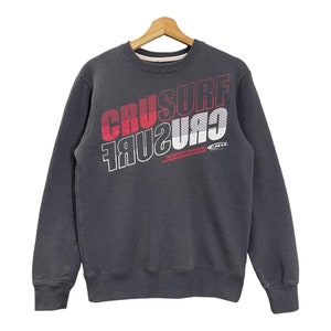 PICK!! Vintage Cru Surfing Club Crewneck Sweatshirt Cru Surf Sweater Cru Surfing Big Logo Crewnwck Sweatshirt size M