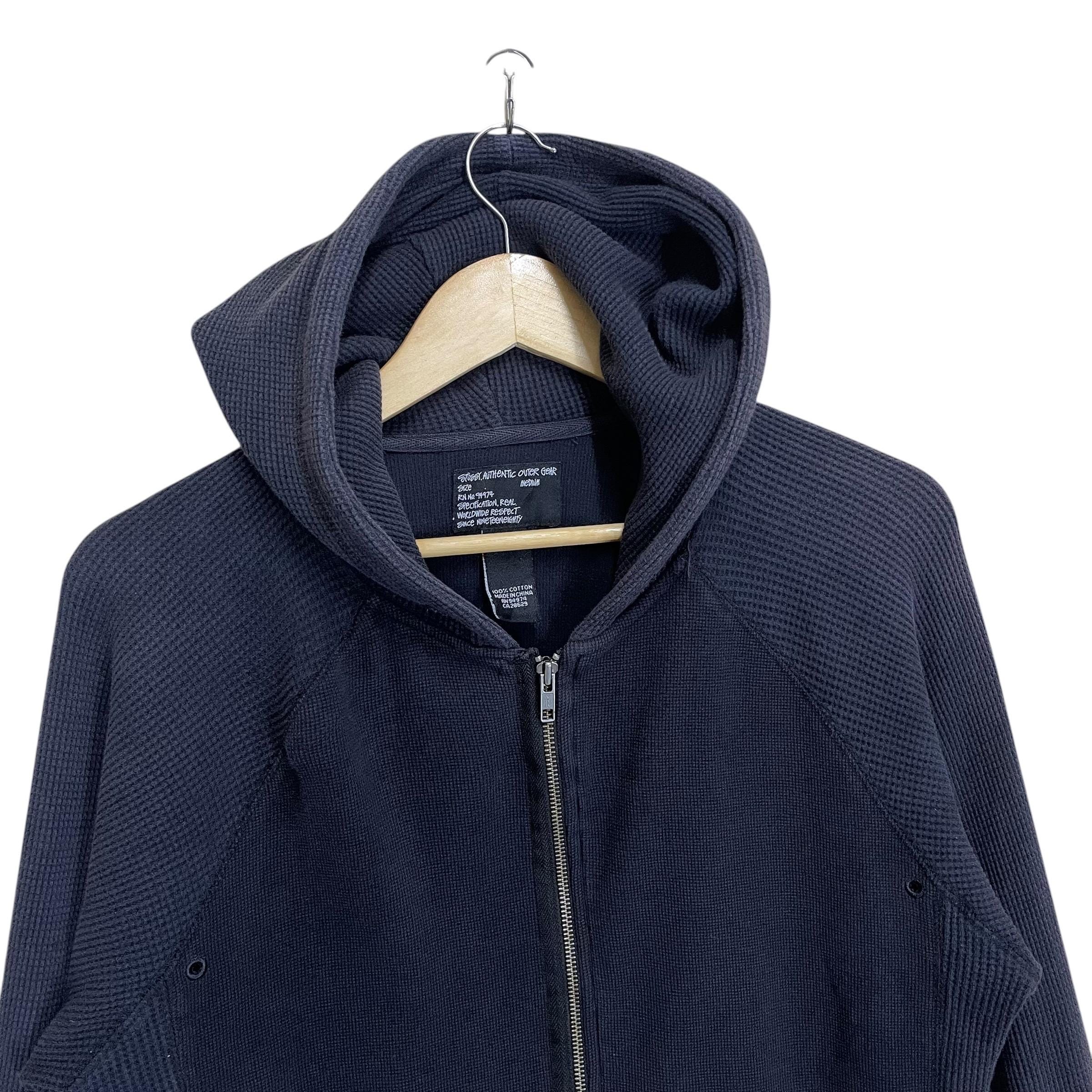 PICK!! Vintage Stussy Waffle Zipper Hoodie Stussy Waffle Small