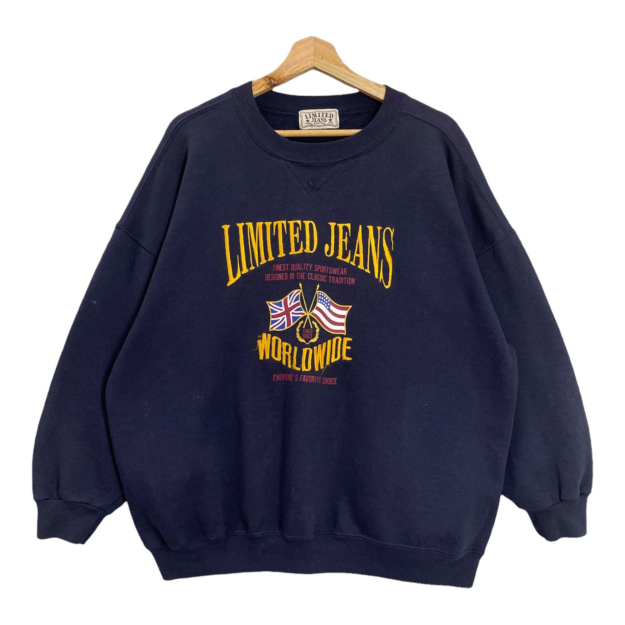 PICK!! Vintage 90s Limited Jeans Worldwide Crewneck