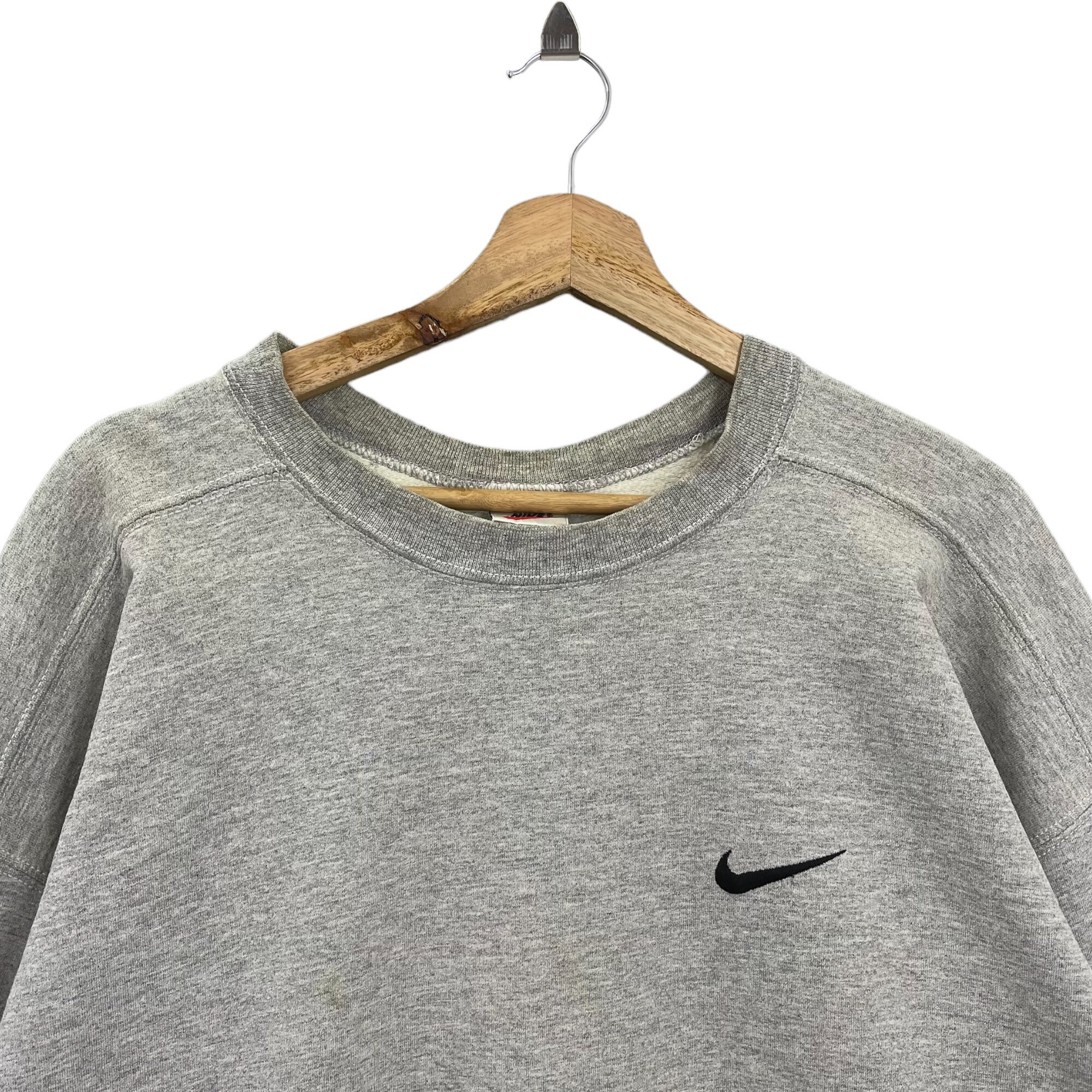 Vintage 90s Nike Swoosh Logo Crew Neck Sweatshirt Made in