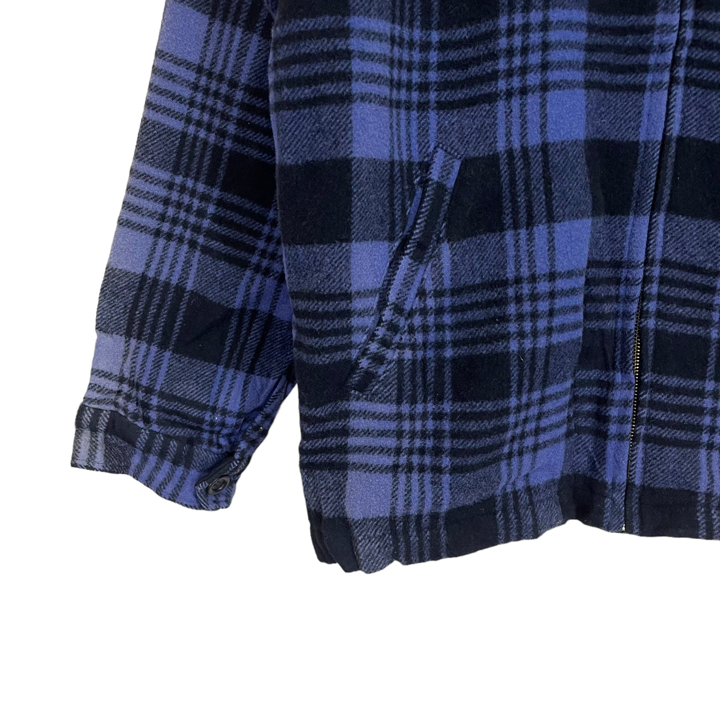 ジャケット・アウター 90s Oshkosh ombre check wool chore coat Pick!! Vintage 90s Oshkosh B'gosh Blue Checkered Plaid Wool Jacket