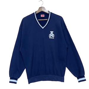 Pick!! Vintage 90s Wilson Small Logo Vneck Sweatshirt Wilson Sweater Wilson Usa Small Logo V-Neck Sweatshirt Size Medium