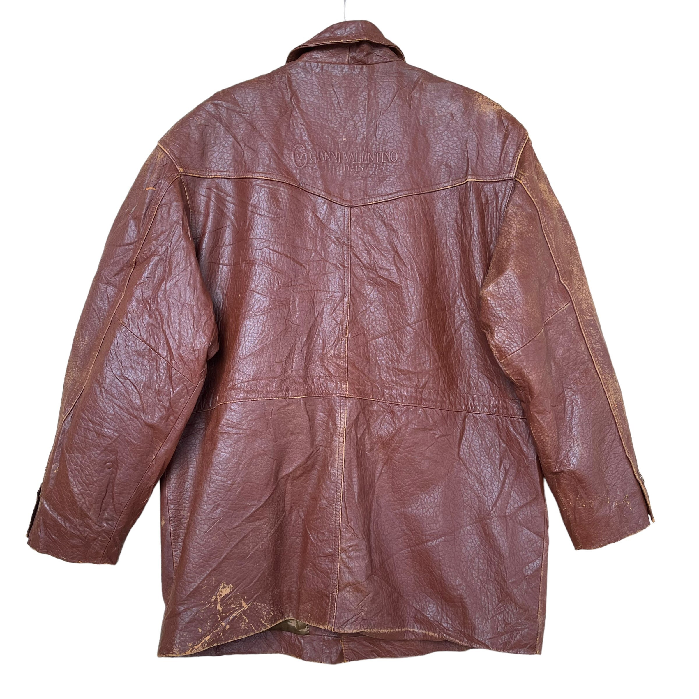 PICK!! Vintage 90's Gianni Valentino Leather Jacket Gianni