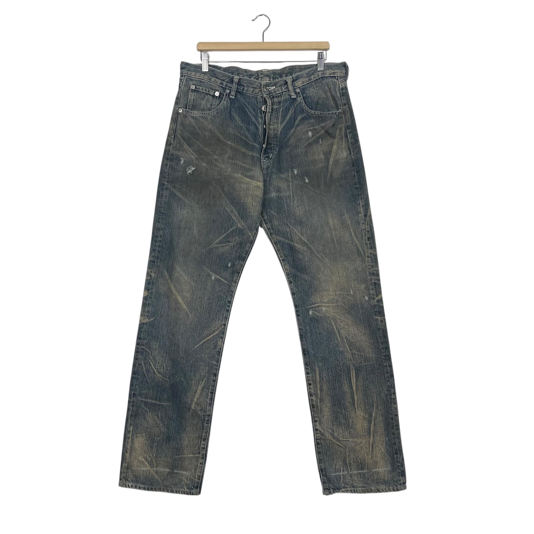 SWAGGER Made in Japan Flare Jeans Swagger Japan Faded Dirty Jeans