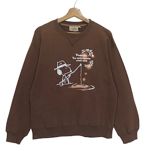 Pick!! Vintage Snoopy Big Logo Crewneck Sweatshirt Snoopy Sweater Snoopy Big Logo Printed Crewneck Sweatshirt Size M