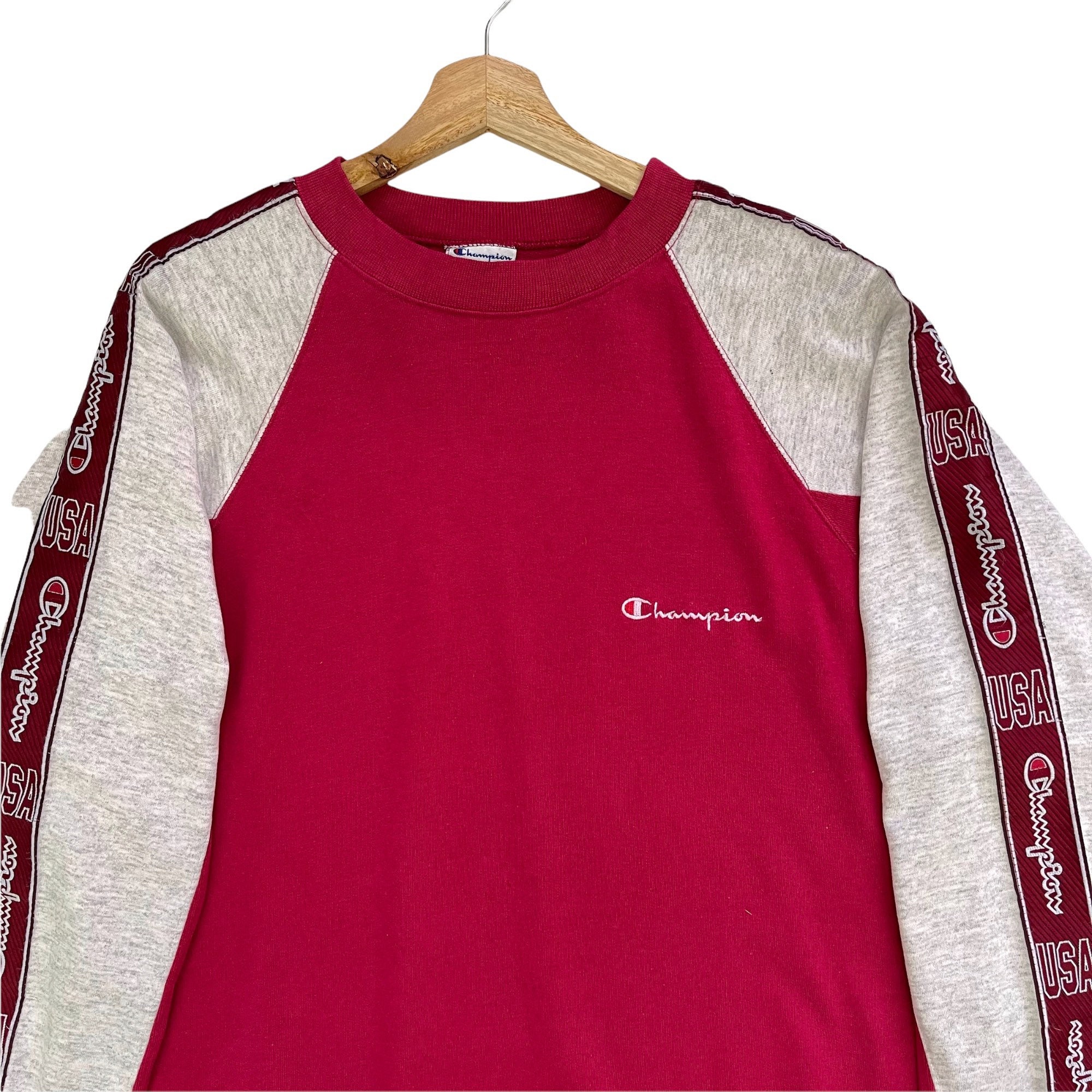 Buy Rare Item Vintage 90s Champion Side Tape Design Crewneck