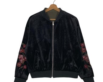 VÄLJ! Vintage Sukajan Tiger vändbar jacka japansk souvenir fighter broderi japanskt märke storlek M