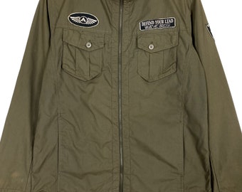 PICK!! Vintage 90's Airwalk Military Zipper Jacket Airwalk