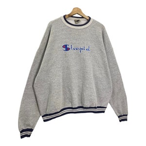 Rare Vintage 90s Stoopid Skateboard Crewneck Sweatshirt Stoopid Skaterboards Sweatshirt Stoopid Skate Big Logo Crewneck Sweatshirt Size M zdjęcie 2