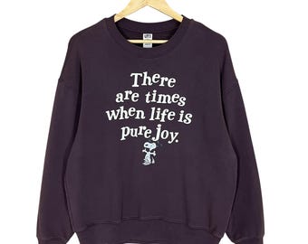 Wähle!! Snoopy Big Logo Rundhals Sweatshirt Snoopy Pullover Snoopy Big Logo Rundhals Sweatshirt Bedruckt Grösse M