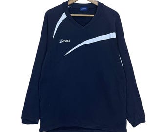 Pick!! Vintage 90’s Asics Crewneck Sweatshirt Asics Sports Sweater Asics Small Logo Crewneck Sweatshirt Size M