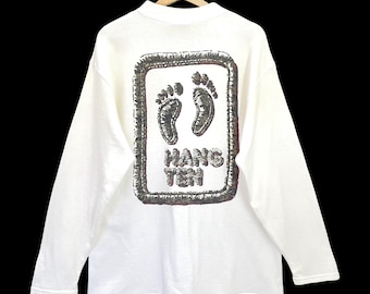 Pick!! Vintage 90s Hang Ten Crewneck Sweatshirt Hang Ten Crewneck Hang Ten Pullover Hang Ten Sweater Printed Big Logo  Size M