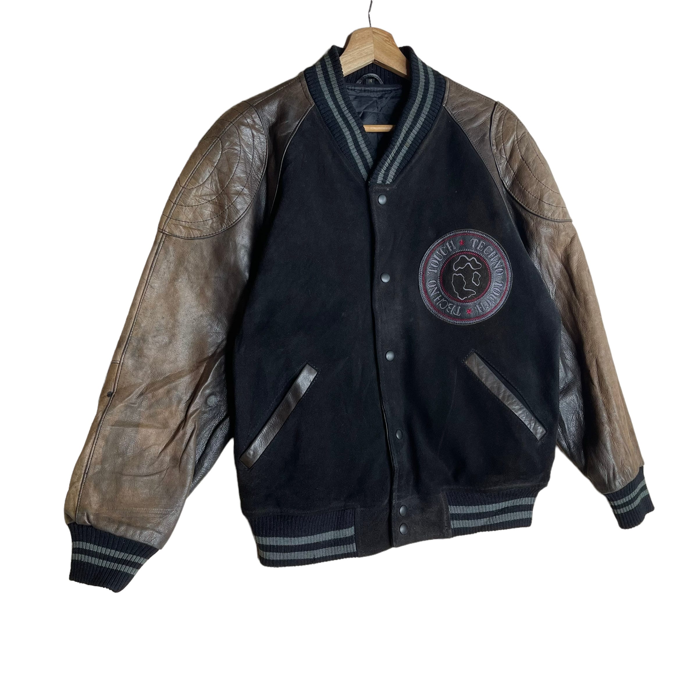 ジャケット・アウター LAST NEST 2024FW LEATHER VARSITY JACKET Full-Zip Washington Commanders Varsity Leather Jacket