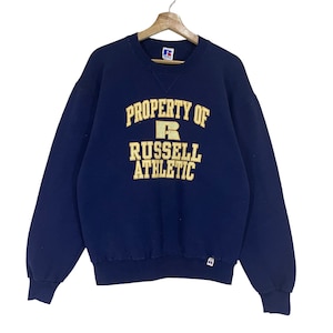 Pick!! Vintage 90’s Property of Russell Athletic Big Logo Crewneck Sweatshirt Russell Athletic Big Logo Crewneck Sweatshirt Size M