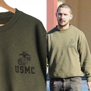 PICK!!Vintage 90’s Usmc Crewneck Sweatshirt Usmc Sweater Usmc Small Logo Pullover Crewneck Sweatshirt Size L