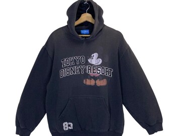 Vintage 90s Tokyo Disney Resort Pullover Hoodies Tokyo Disney Resort Hoodies Mickey Mouse Big Logo Printed Pullover Hoodies Size M