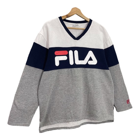 Pick!! Vintage Fila Colour Block Crewneck Sweatsh… - image 3