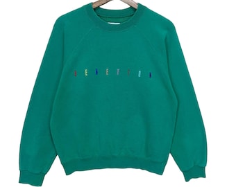 Sudadera de cuello redondo vintage de los años 90 de Benetton