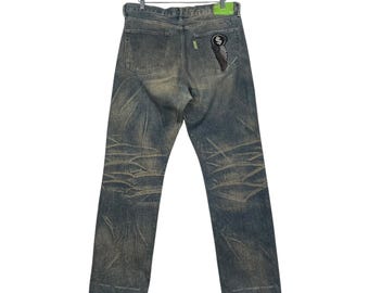 SWAGGER Made in Japan Flare Jeans Swagger Japan Faded Dirty Jeans