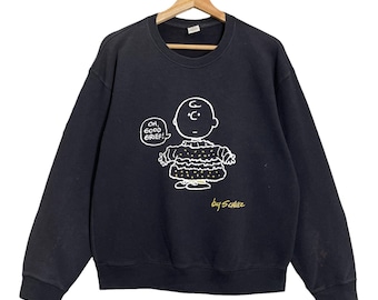 Pick!! Peanuts Crewneck Sweatshirt Peanut Sweater Peanuts Big Logo Crewneck Sweatshirt Size M