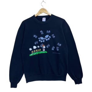 Pick!! Vintage 90s Peanuts Big Logo Crewneck Sweatshirt Peanuts Sweater Peanuts Big Logo Printed Crewneck Sweatshirt Size M