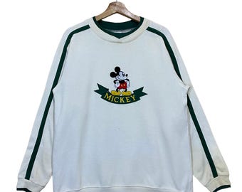 Pick!! Vintage 90s Mickey Mouse Crewneck Sweatshirt Mickey Mouse Sweater Mickey Mouse Big Logo Embroidered Crewneck Sweatshirt Size M
