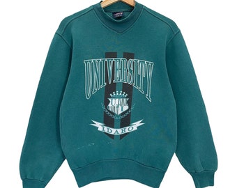 Pick!! Vintage 90s Idaho State University Crewneck Sweatshirt Idaho University Sweater Idaho University Big Logo Sweatshirt Size S