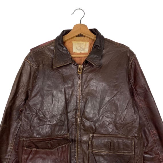 Buy Pick!! Vintage 70s Edwin Type G1 Leather Flight Jacket Edwin